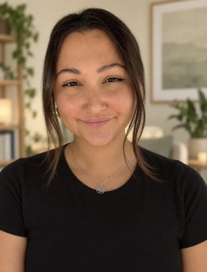 Morgan Audette smiling in a black shirt